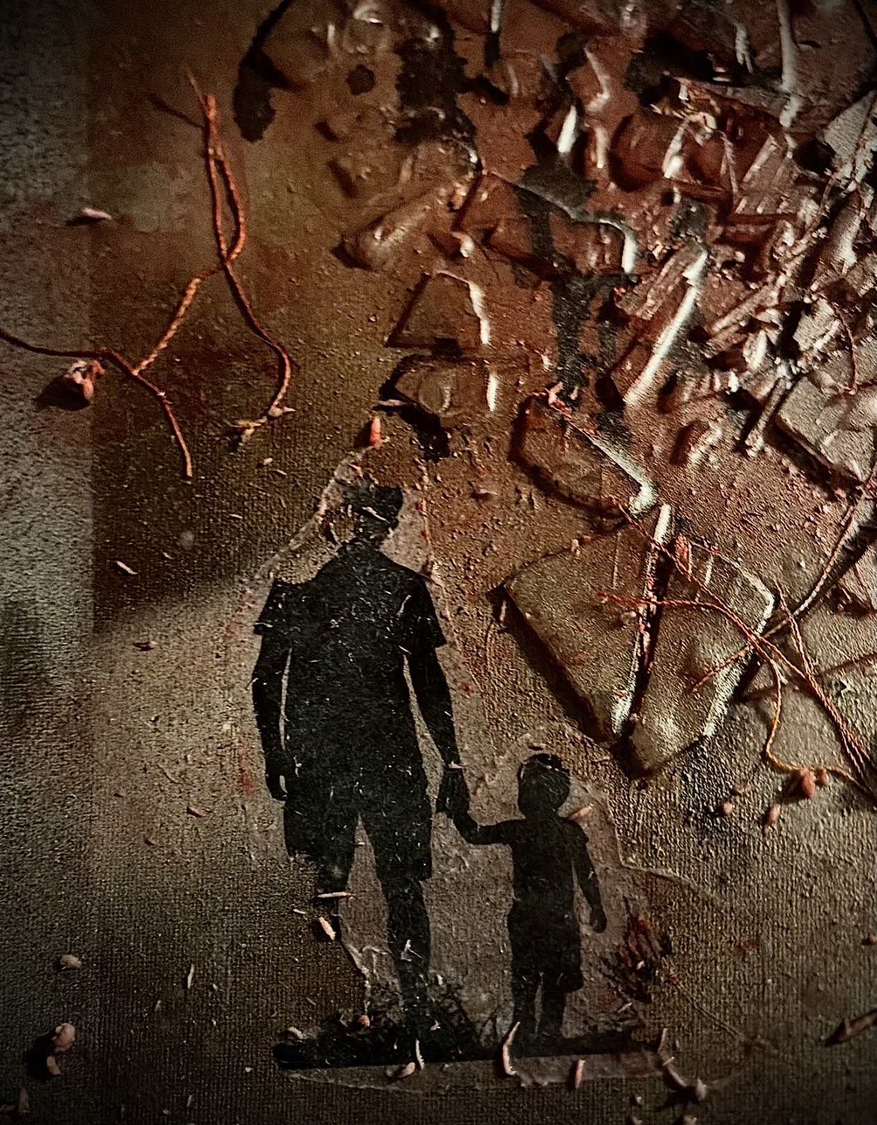 Walk With Me — mixed media painting by Devaraj Southworth